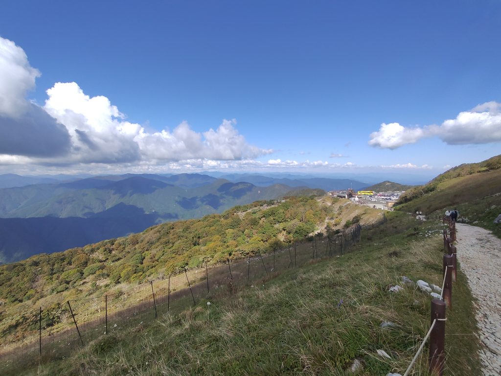 伊吹山山頂西登山道のようす