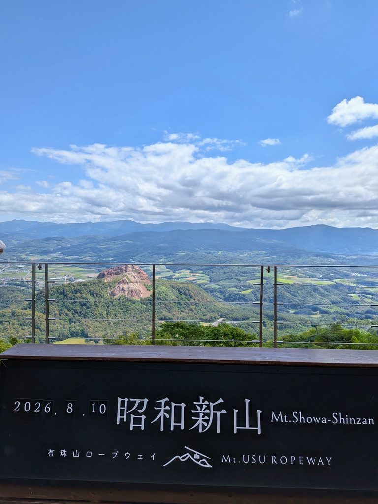 有珠山山頂から見た昭和新山