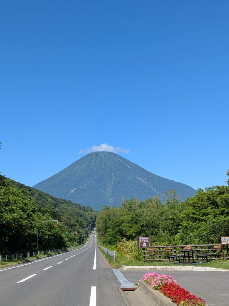 相川ビューポイントから撮影した羊蹄山
